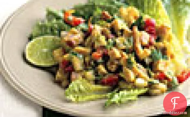 Turkey Chopped Salad With Spicy Avocado Dressing
