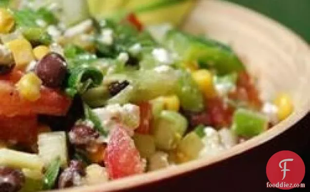Black Bean, Corn, And Tomato Salad With Feta Cheese