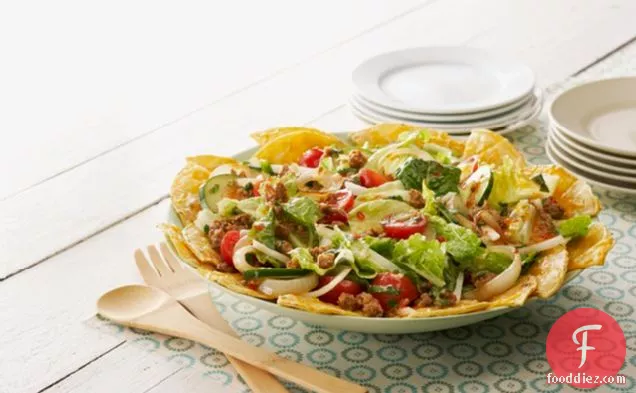 Spring Salad with Chorizo Dressing