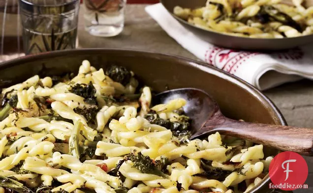 Pasta with Smothered Broccoli Rabe and Olives