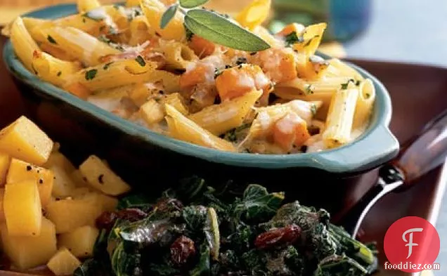 Butternut Squash and Parsnip Baked Pasta
