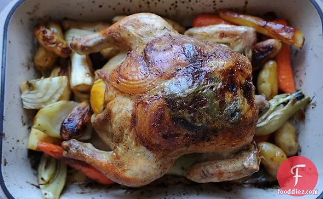 Lemon And Onion Roasted Chicken