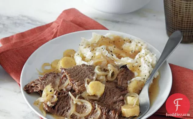 बीयर के साथ बीफ ब्रिस्केट