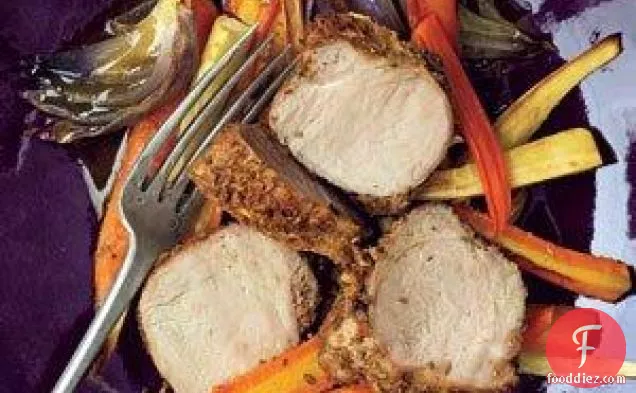 Fennel-crusted Pork With Roasted Root Vegetables