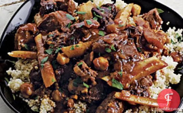 Lamb Stew With Parsnips, Prunes, And Chickpeas