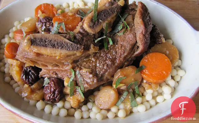 Coffee Beer-braised Short Ribs With Couscous