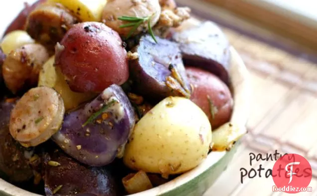 Red, White And Blue Roast Potatoes