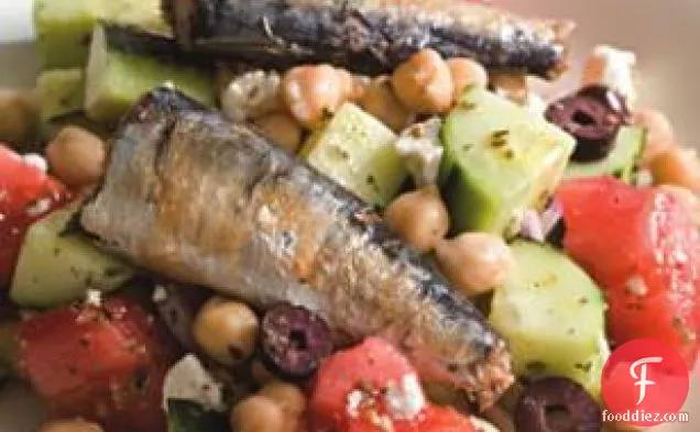 Greek Salad With Sardines