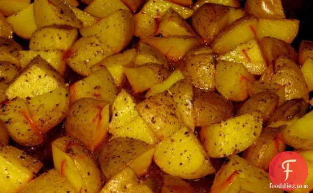 Lemon-saffron Potatoes