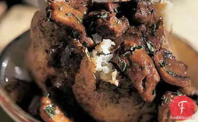 Beef Bourguignonne-Topped Potatoes