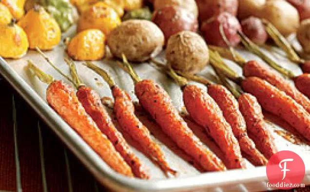 Roasted Baby Squash, Carrots & Potatoes