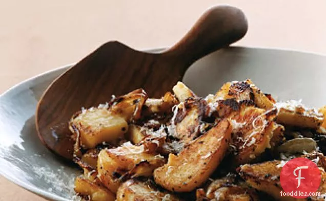 Fried Potatoes with Oregano and Parmesan