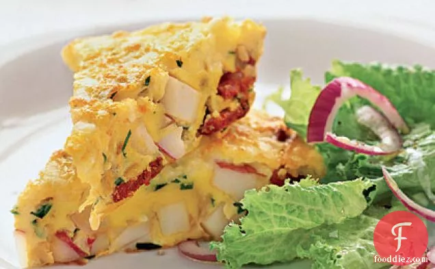 Spanish Omelet with Potatoes and Chorizo