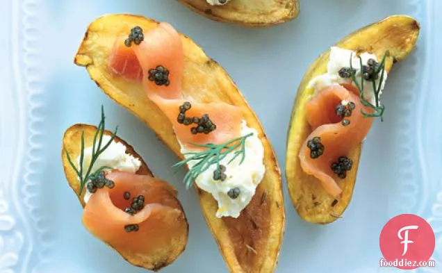 Cumin-roasted Potatoes With Caviar And Smoked Salmon