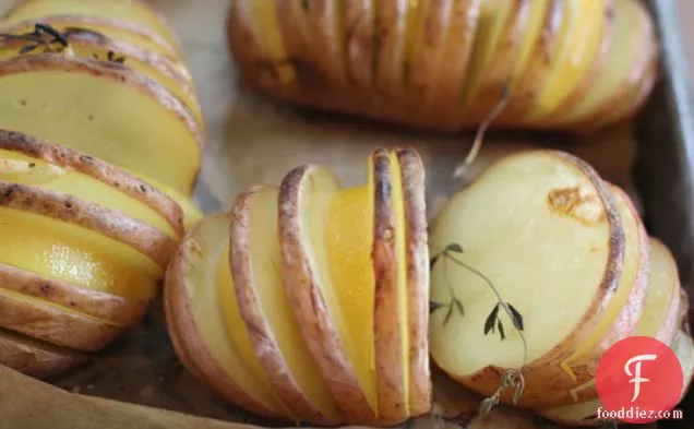 Lemon-thyme Sliced Baked Potatoes