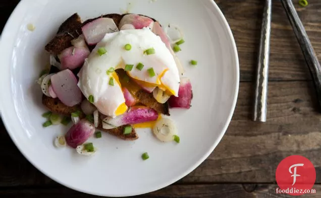 Buttered Radishes With A Poached Egg