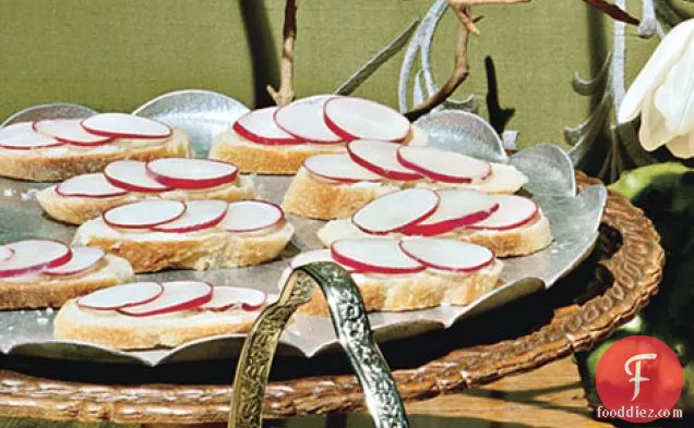 Open-Face Butter and Radish Sandwiches