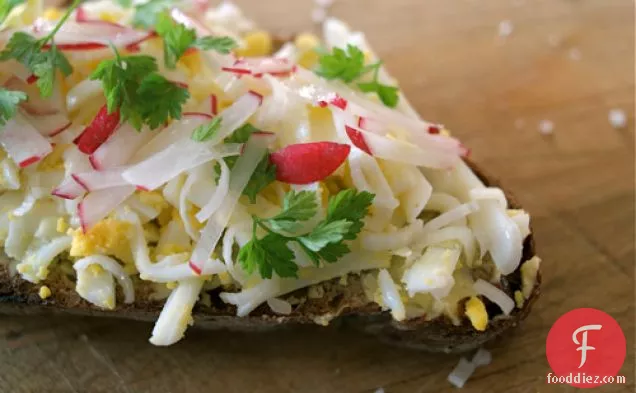 Egg Radish Crostini