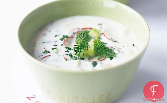 Cold Cucumber Soup with Mint