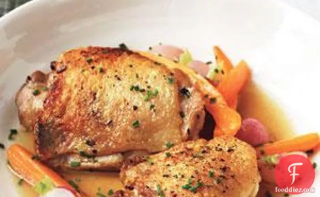 Braised Chicken And Spring Vegetables Recipe
