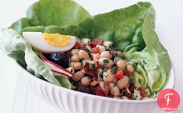 White Bean and Chorizo Salad with Olives