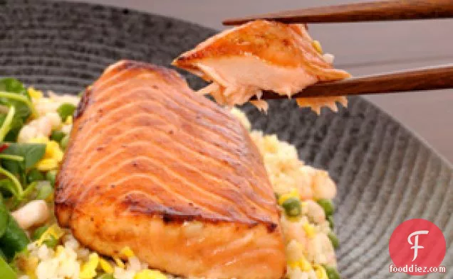 Asian Salmon With Brown Rice Pilaf