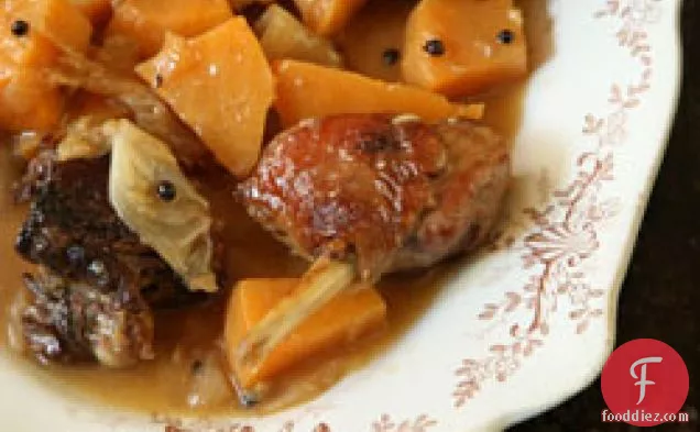 Braised Duck Legs With Rutabagas