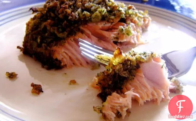 Dinner Tonight: Potato Chip–Crust Salmon