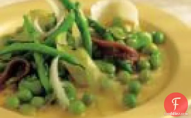 Favas, Green Beans, Peas And Zucchini Ribbons