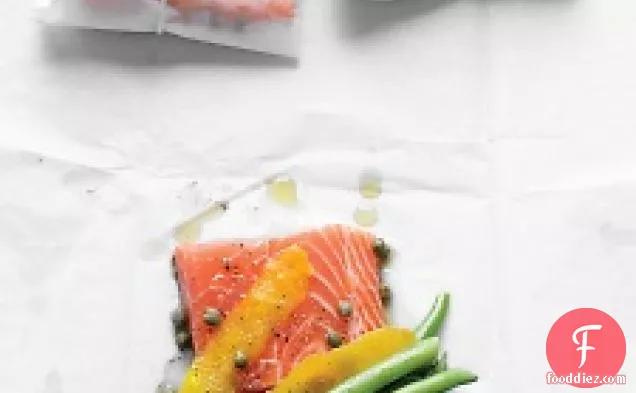 Salmon With Green Beans And Lemon Zest