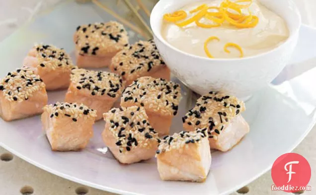 Sesame-Crusted Salmon with Orange-Miso Sauce