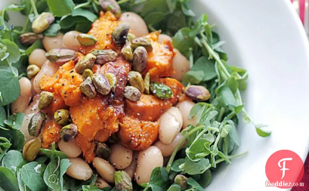 Sweet Potatoes, Butter Beans And Pistachios