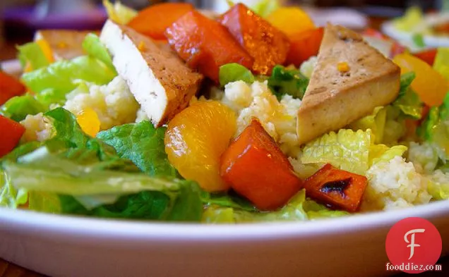 Millet Orange Tofu Salad With Sweet Potatoes