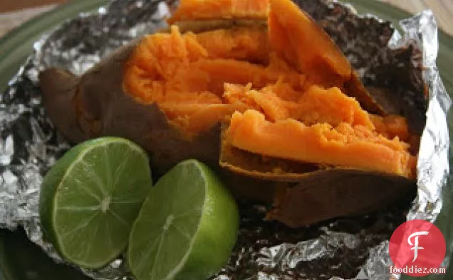 Crockpot Baked Sweet Potatoes With Chili, Cumin And Lime