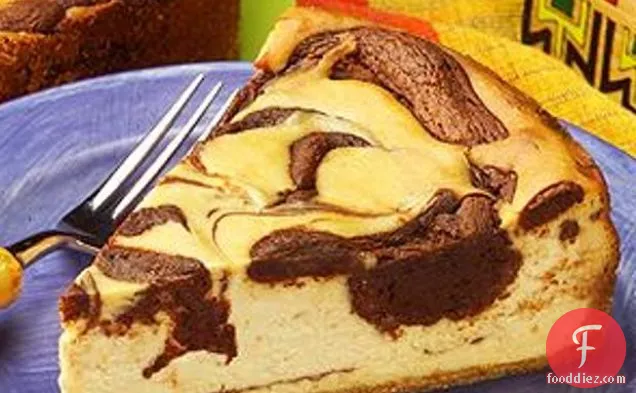 Chocolate Swirl Sweet Potato Cheesecake