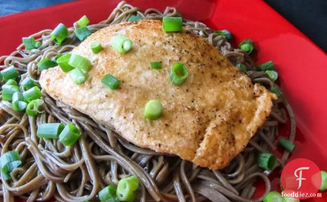 Japanese Salmon With Soba