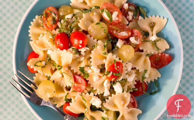 Bow Ties with Tomatoes, Feta, and Balsamic Dressing