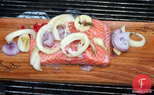 Grilled Salmon With Pickled Fennel