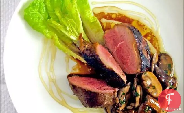 Pan-seared Duck Breasts With Herbed Honey & Mushrooms