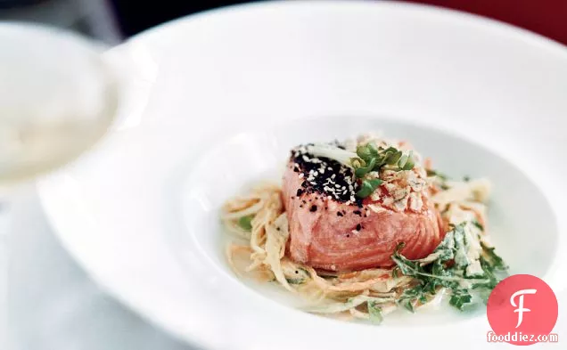 Olive Oil-Poached Salmon with Fresh Horseradish