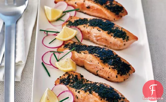 Chive Salmon with Remoulade