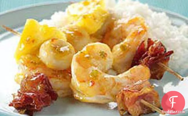 Sweet 'N Sour Shrimp & Bacon Kabobs