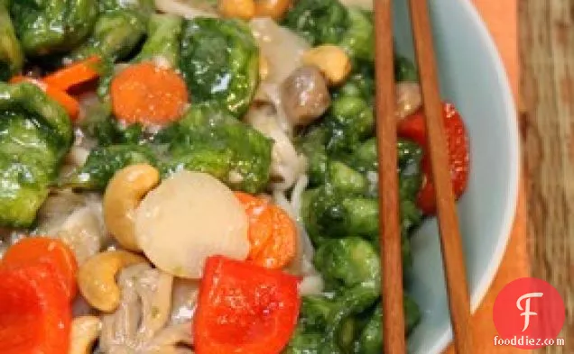 Green Prawns with Chinese Noodles