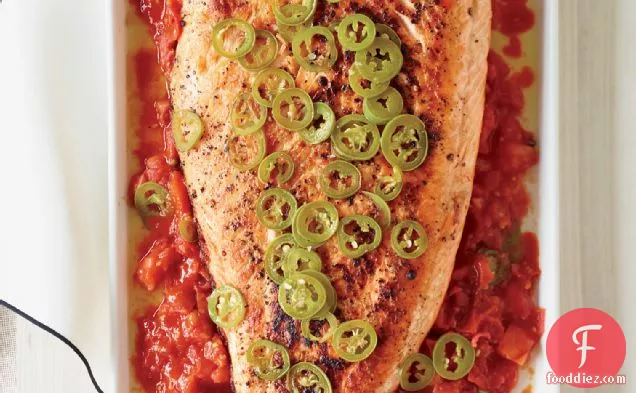 Grilled Salmon with Melted Tomatoes