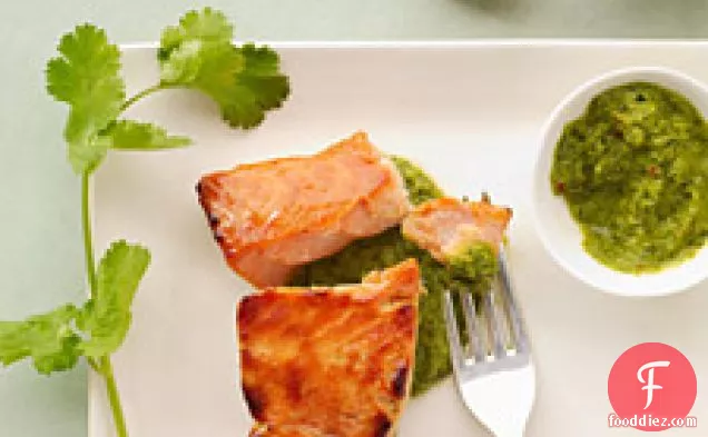 Miso Salmon With Cilantro Salsa