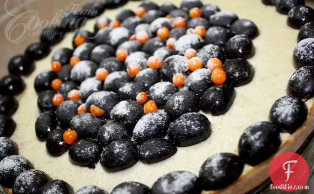 Grapes And Sea-buckthorn Berries Cheesecake