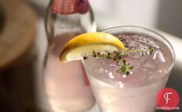 Pink Lemonade And Thyme Sparkler