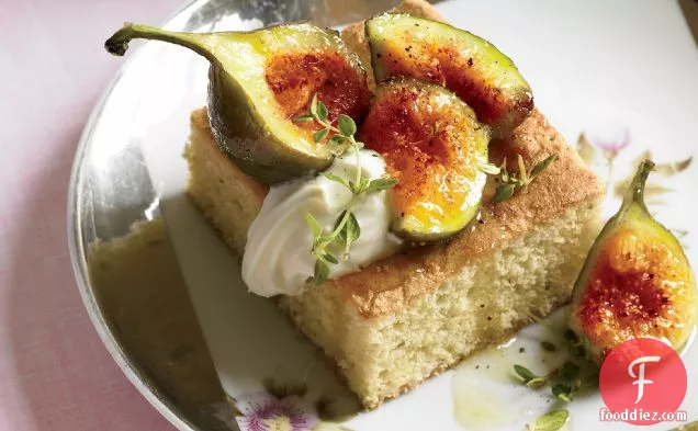 Olive Oil-Thyme Cake with Figs and Black Pepper