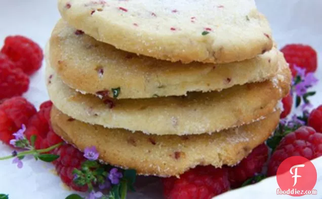 Raspberry, Olive Oil And Thyme Shortbread