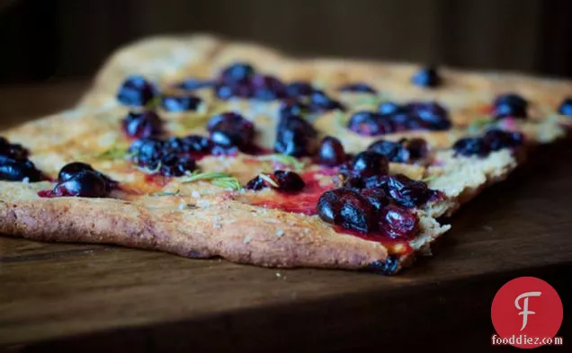 Sourdough Focaccia with Grapes and Rosemary